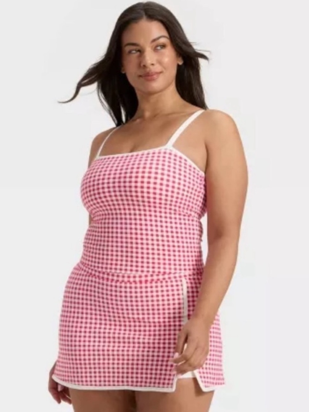 all in motion pink gingham skirt and tank set